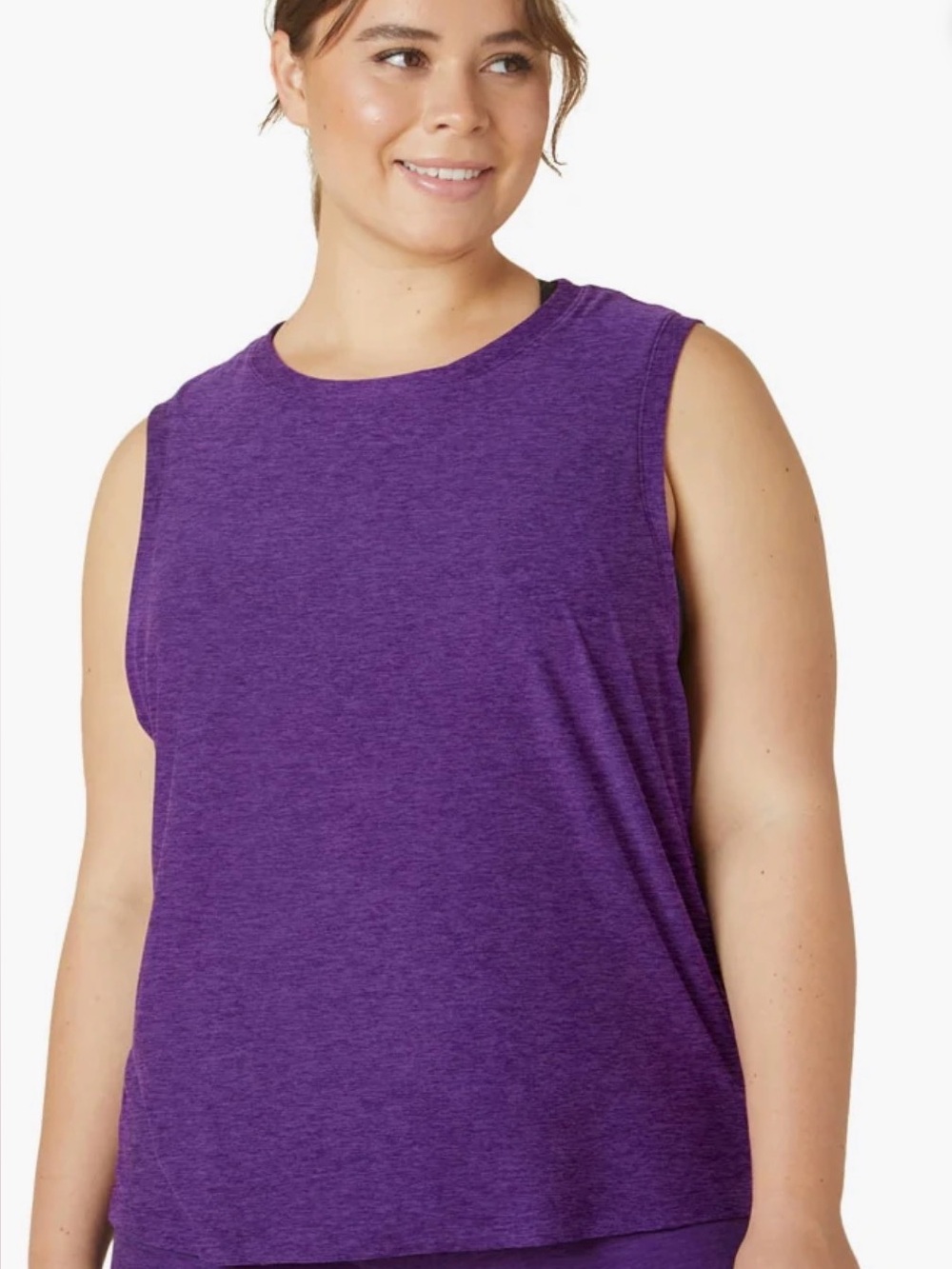 Beyond Yoga Heathered Violet Sleeveless Tank Top